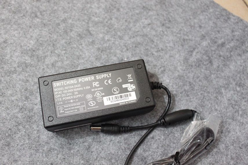 NEW 24V 2A 48W 501DA-2420 AC Power Adapter Supply Cord Charger For Printer LCD Monitor DC 5.5mm
